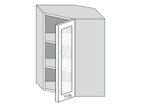 19.60.3у Шкаф настенный (h=913) угловой на 600мм со стекл. дверцей в Александровске - aleksandrovsk.магазин96.com | фото