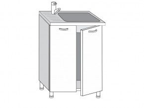2.60.2мн Шкаф-стол на 600мм под накладную мойку с 2-мя дверцами в Александровске - aleksandrovsk.магазин96.com | фото