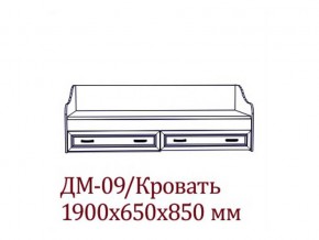 ДМ-09 Кровать (Без матраца 0,8*1,86 ) в Александровске - aleksandrovsk.магазин96.com | фото