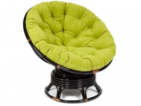 Кресло-качалка Papasan w 23/01 B с подушкой Antique brown, флок Олива в Александровске - aleksandrovsk.магазин96.com | фото