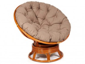 Кресло-качалка Papasan w 23/01 B с подушкой Cognac, экошерсть Коричневый в Александровске - aleksandrovsk.магазин96.com | фото