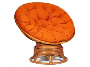 Кресло-качалка Papasan w 23/01 B с подушкой Cognac, ткань Оранжевый в Александровске - aleksandrovsk.магазин96.com | фото