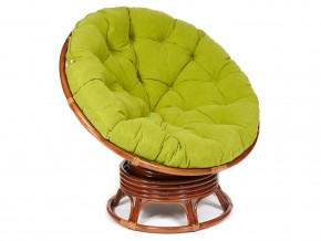 Кресло-качалка Papasan w 23/01 B с подушкой Pecan, флок Олива в Александровске - aleksandrovsk.магазин96.com | фото