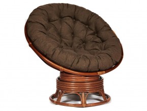 Кресло-качалка Papasan w 23/01 B с подушкой Pecan, ткань Коричневый в Александровске - aleksandrovsk.магазин96.com | фото