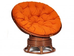 Кресло-качалка Papasan w 23/01 B с подушкой Pecan, ткань Оранжевый в Александровске - aleksandrovsk.магазин96.com | фото