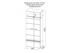 Шкаф двухстворчатый универсальный в Александровске - aleksandrovsk.магазин96.com | фото