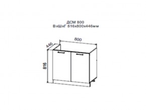 Шкаф нижний ДСМ800 под мойку в Александровске - aleksandrovsk.магазин96.com | фото